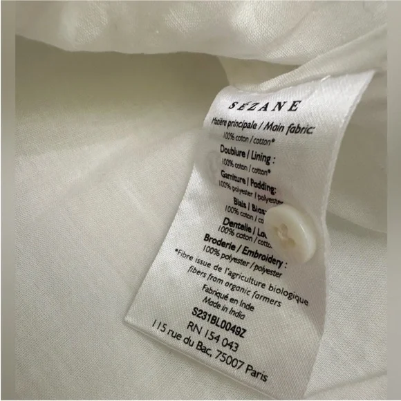 Sezane X Sea NY Axel Blouse Jacket Quin Patchwork - Picture 7 of 7